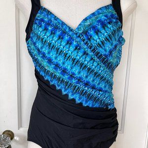 Blue and Black Miraclesuit One Piece